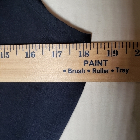 DIP Navy Sleeveless Waist Drawstring  Shirt Sz S - Picture 6 of 7